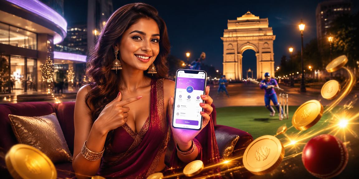 Delhi India Gate illuminated during cricket betting event