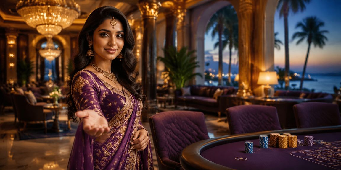 Indian casino VIP player enjoying luxury gaming